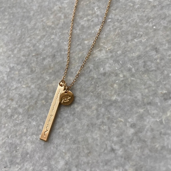 Mama bear bar and disk necklace - Picture 5 of 5